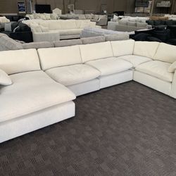 Cream White Cloud Feather Sectional
