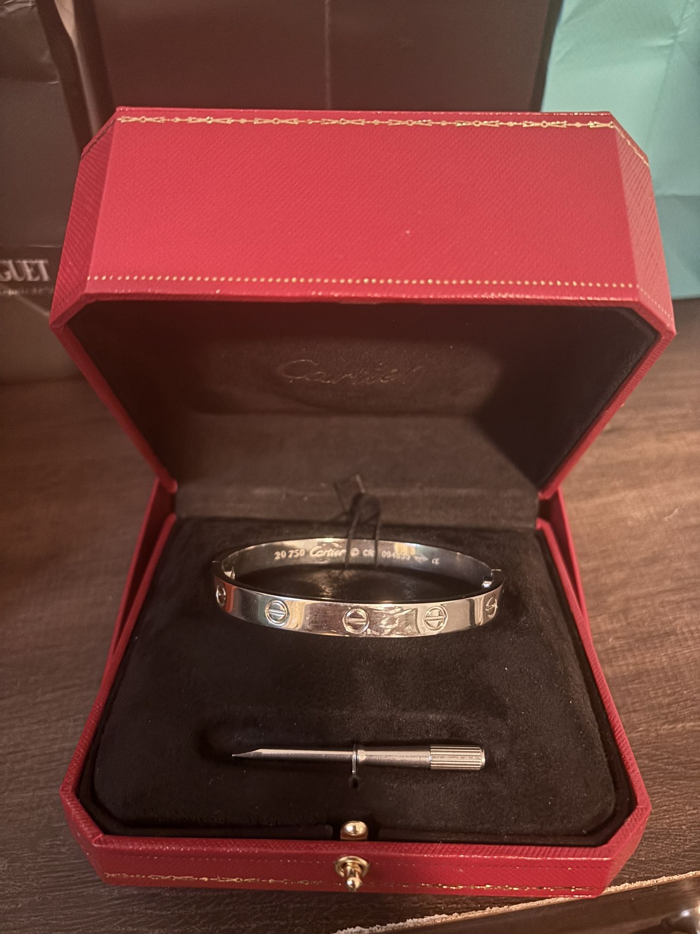 White Gold Cartier LOVE Bracelet
