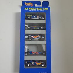 1995 Hot Wheels 5-Pack Race Team Car Set #13506 Toy 1/64 Vehicles Vintage Mattel