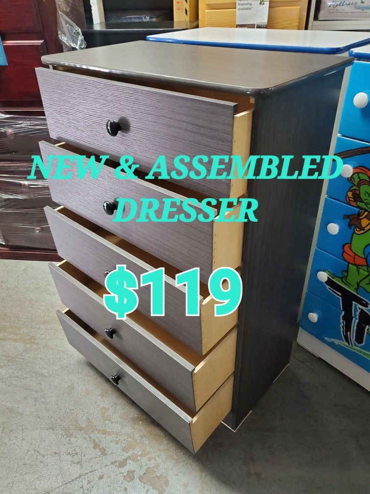 New 5 Drawer Assembled Drawer Dresser Chest Available In Other Colors Come Visit Our Store In Paramount