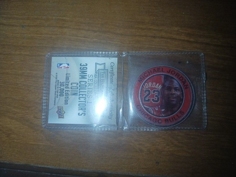 Highland Mint limited edition Michael Jordan NBA collector's coin.