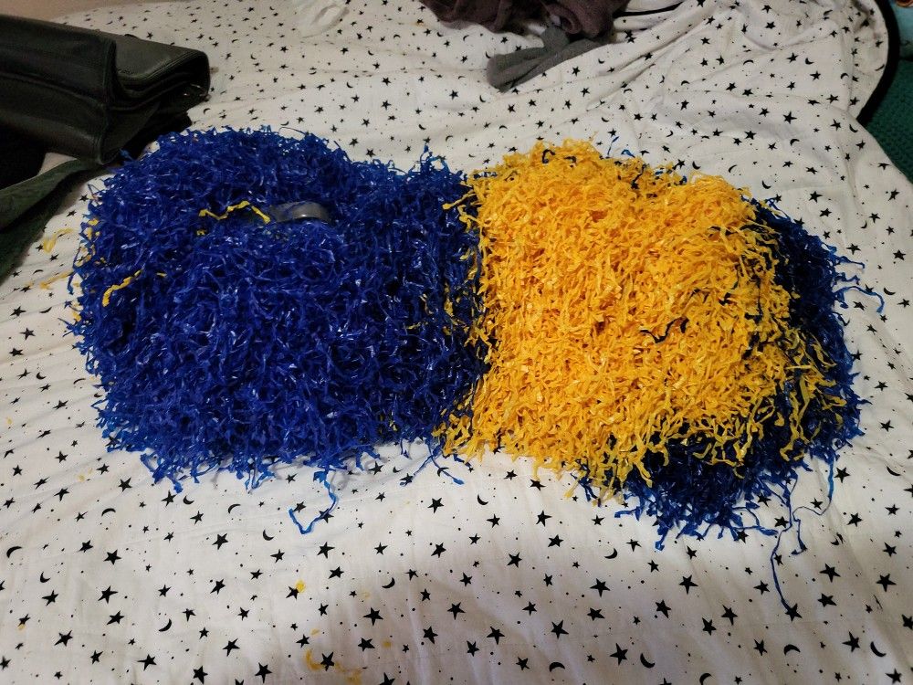 Vintage Pop Warner Blue Gold Pom Poms