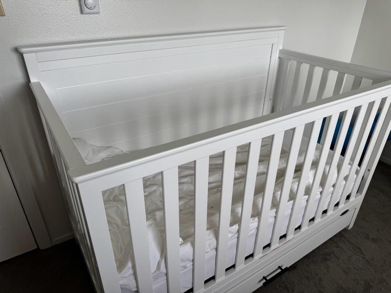 BRAND NEW Graco Tristan 5-in-1 Convertible Crib w/ Storage Drawer – WHITE 