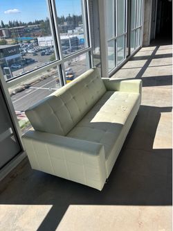 Free White Leather Couch