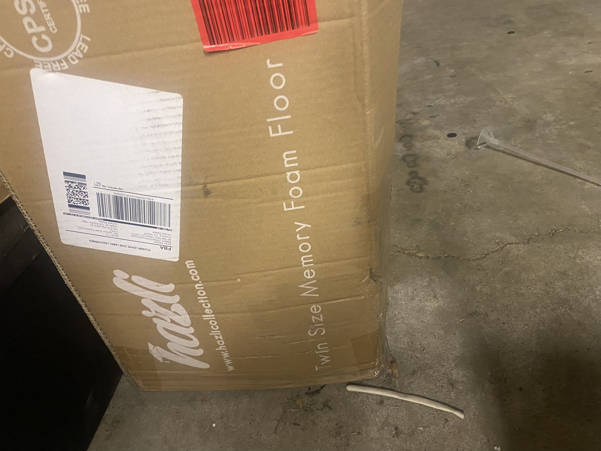 Memory Foam Floor Twin Size Mattress