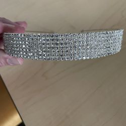 Flexible Silver Metal Tiara With Super Sparkly Stones