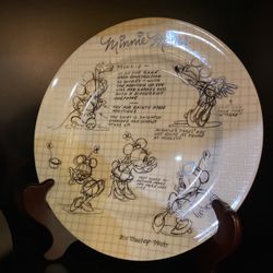 Disney Minnie Mouse Sketchbook Dinner Plate 10.5"