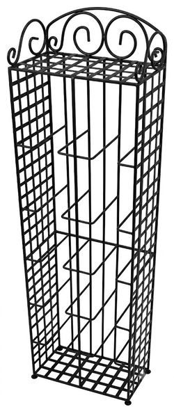 Metal Media / CD Storage Rack – Decorative Scrollwork