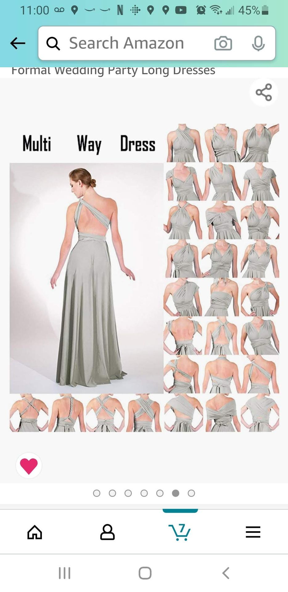 Gray Multi-way Infinity Dress