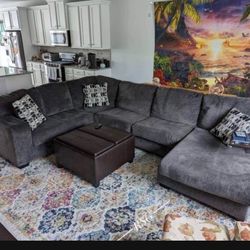 Dark Colored Oversized U Shaped Comfy Sofa| Couch| Sectional🤩 Brand New💥 Living Room Set ✅ Color Options🌈