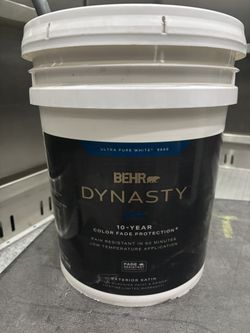 BEHR 5 gal. Ultra Pure White Flat Exterior Stain-Blocking Paint & Primer