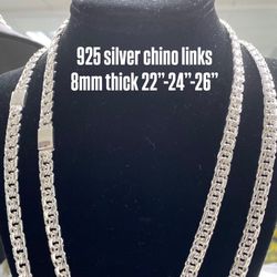 925 Silver Chino Link