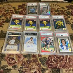 PSA and other Graded Soccer Football cards mostly PSA