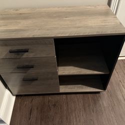 3 Drawer Mobile Filing Cabinet/Printer Stand with Open Shelves