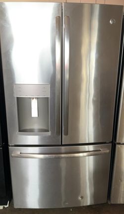 GE  3-Door Stainless Steel Fridge
