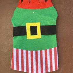 Christmas Dog Elf  Dress Outfits.