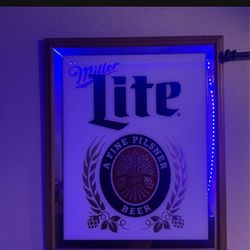Miller Lite Beer Bar Mirror “New” For Liquor
