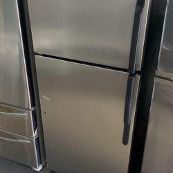 Apartment Size Ge Stainless Steel Top Freezer Refrigerator