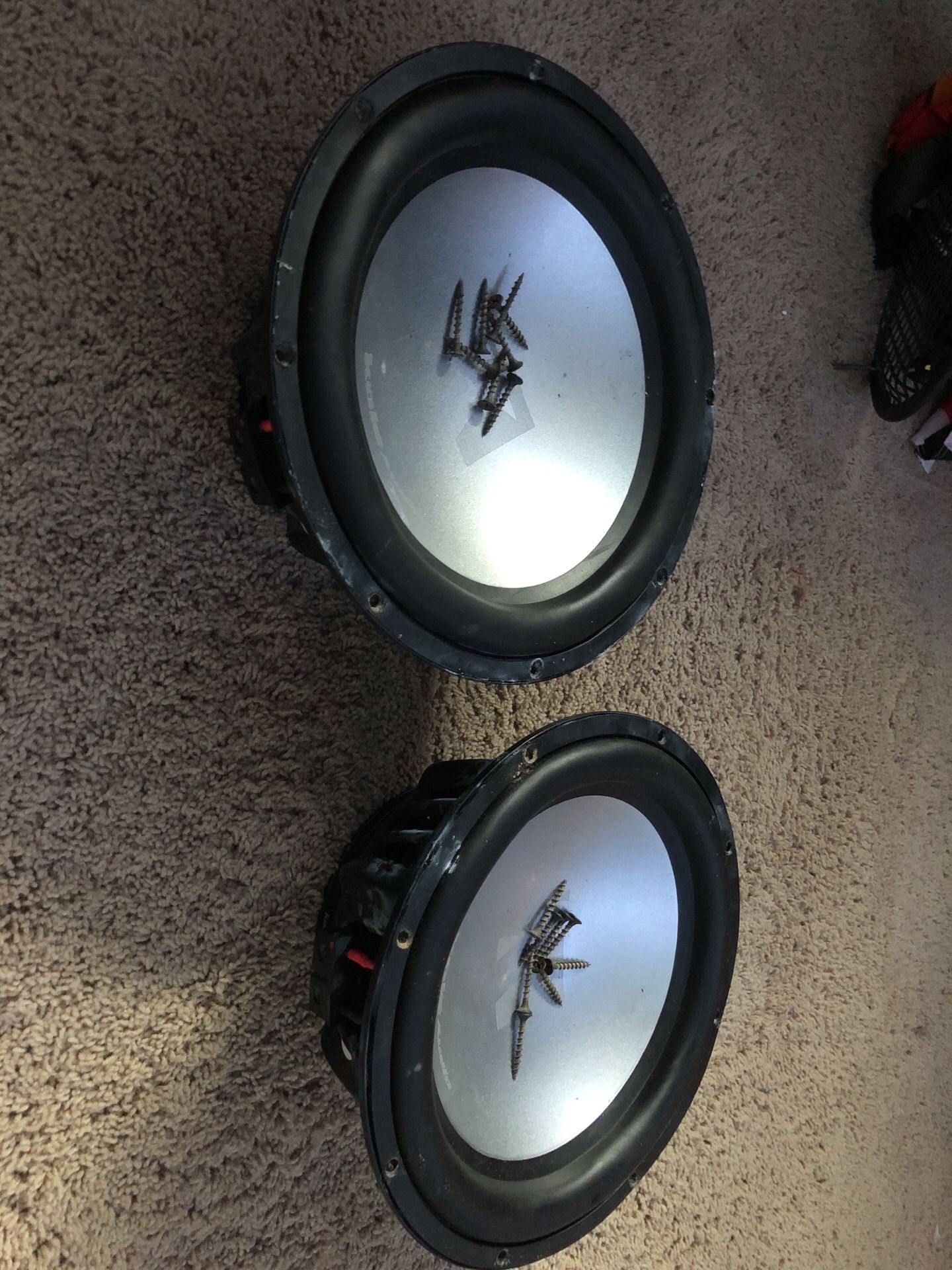 Bad condition Kole Audio KW1-10L subwoofers