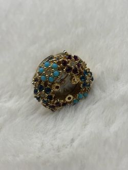Vintage 1960s Sheffield Watch Ring - Tutti Frutti Crystal (MINT)