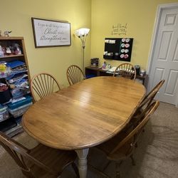 Dinning Table And Six Chairs - Virginia House
