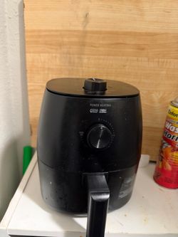 Black Air Fryer with Dial Controls
