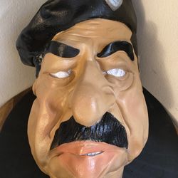 1990 Rare Cesar Masquerade Saddam Hussein Mask Halloween Costume Classic BigNose