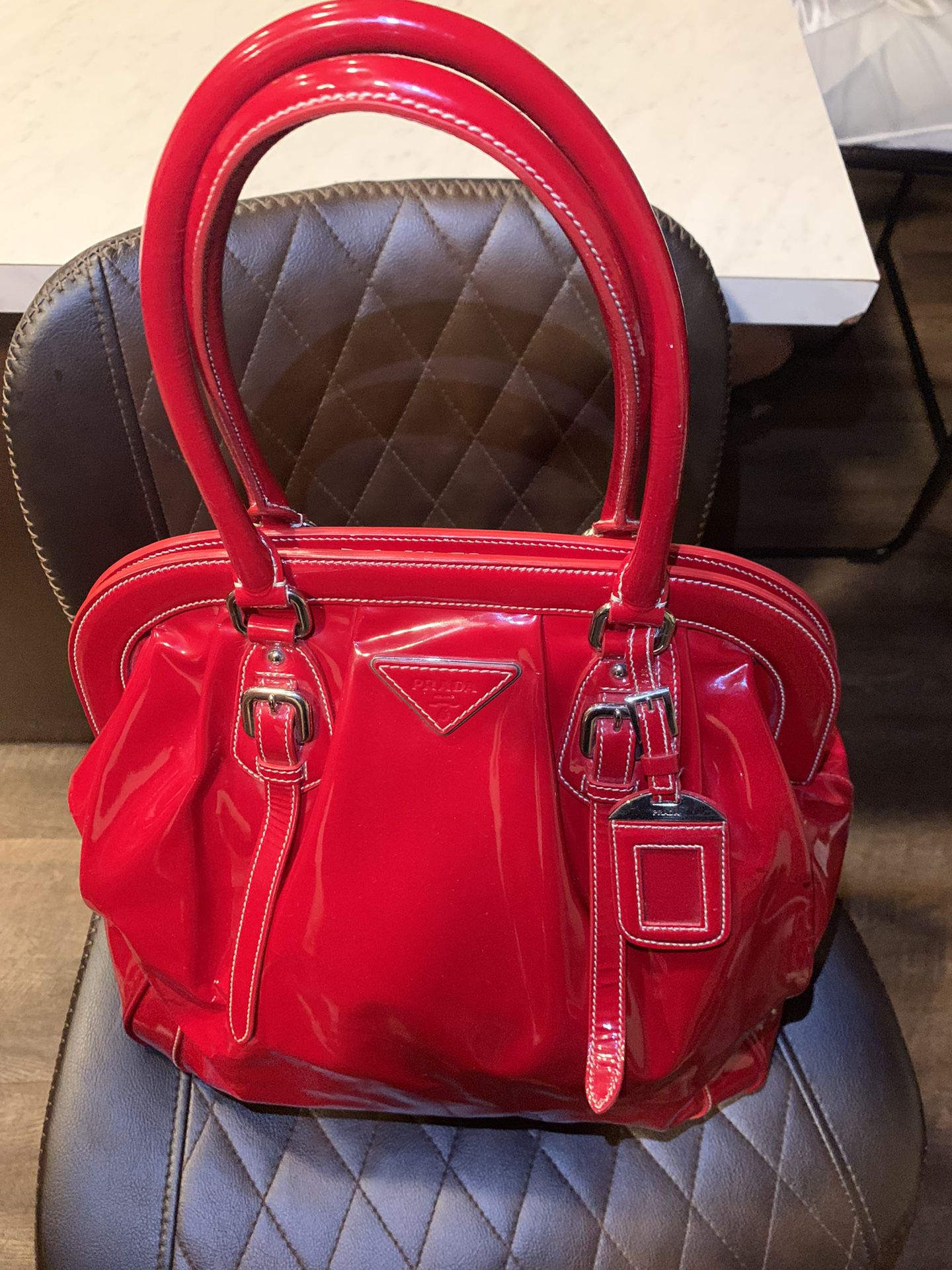 Red Prada Hand Bag 