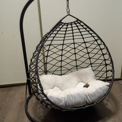 Egg Shape Wicker hanging Cat Swing