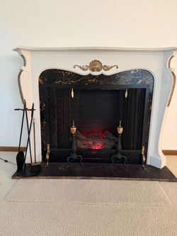 Mid Century Electric Fireplace