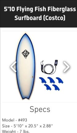 Scott Burke surfboard 5ft 10 in. $110 each
