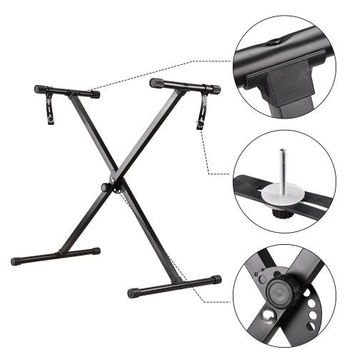 High Quality Musical Keyboard Stand Portable X-Style Adjustable