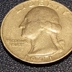 1971 Quarter No Mint Mark Error 