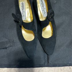 Black Kitten Heel Mary Jane