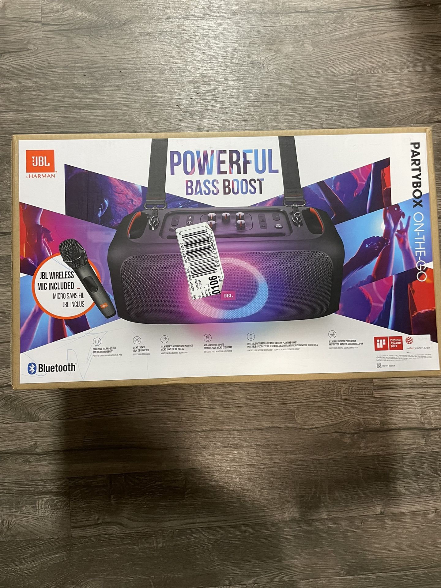 JBL Party Box OnTheGo Wireless Speaker With Mic