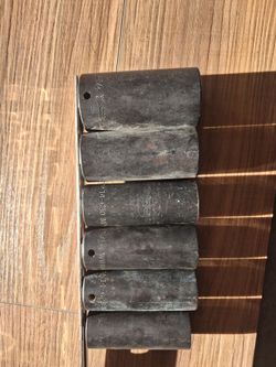 Set of 6 williams (snap on) deep i.pact sockets 13/16- 1 1/4 1/2" drive