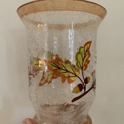 Fine Stained Colored Glass Vase Decoration Owl & Woods Design Freestanding Home Decor 