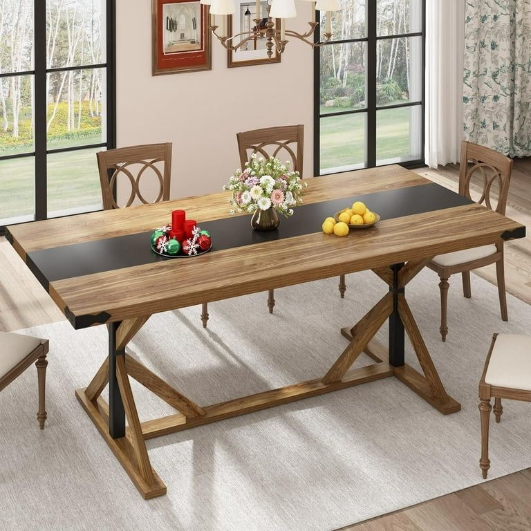 Blotout 71 Modern Farmhouse Dining Table for Person