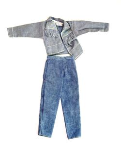 Fringe Jean Jacket and Jean Pants from Vintage 1987 Mattel "Ken The Jeans Look Fashions #4335”