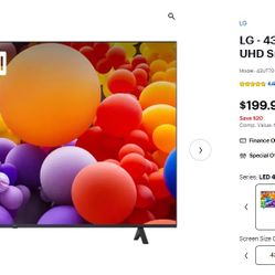 LG 4 inch Smart TV NEW