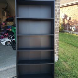 80" Black 6 Shelf Bookcase