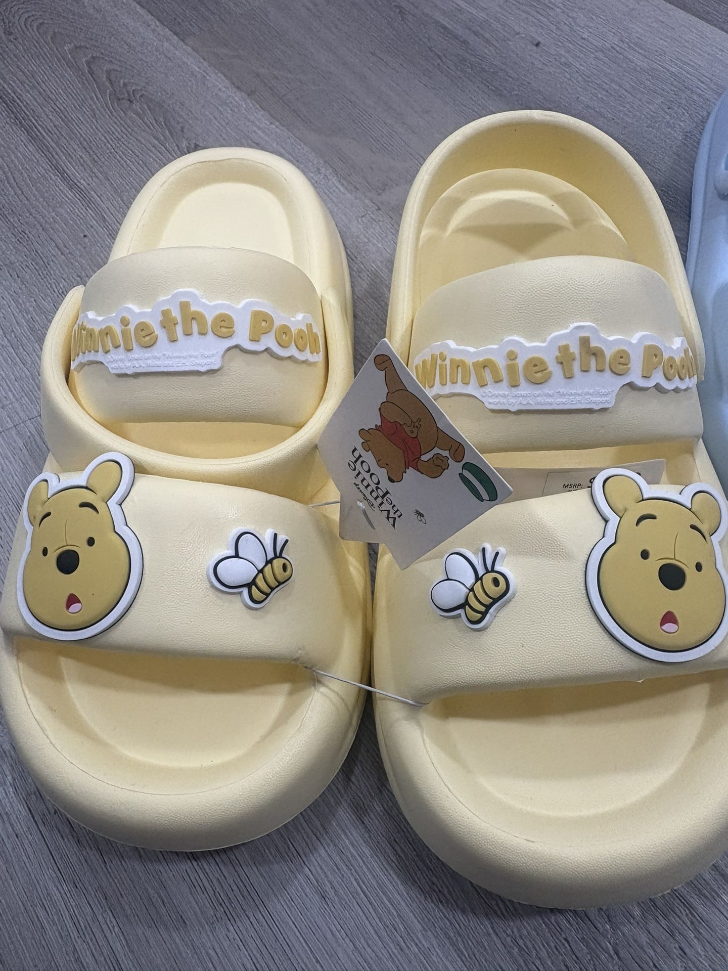 Yellow Winnie The Pooh Sandals Never Used Perfect Condition