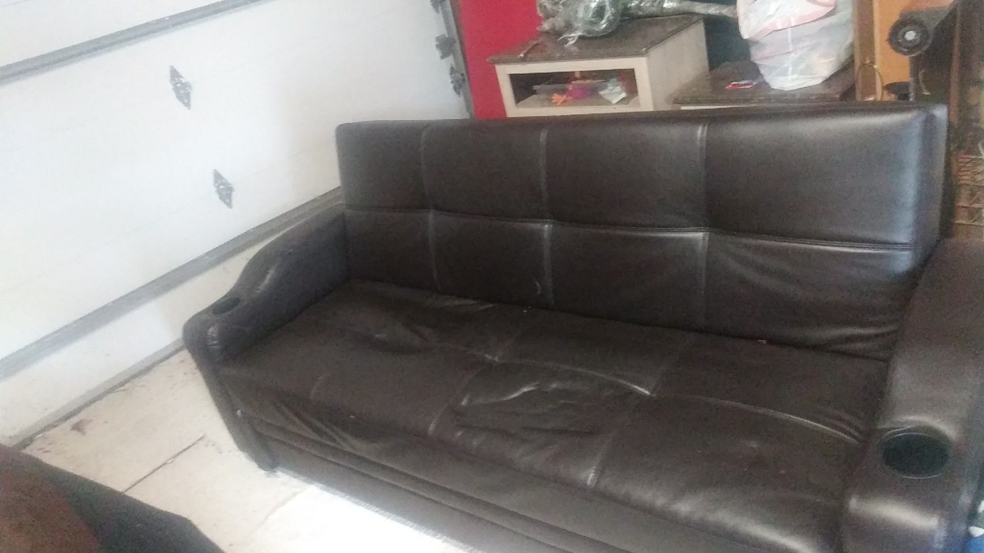 Brown futon