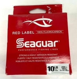 Red Label 100% Fluorocarbon Seaguar Performance Fishing Line 10lb 200yd - NEW