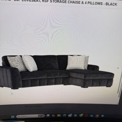 2 Piece Sectional On Sale( Storage Chaise) 