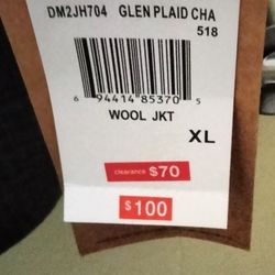 Men's Wool Jacket Size Xl
