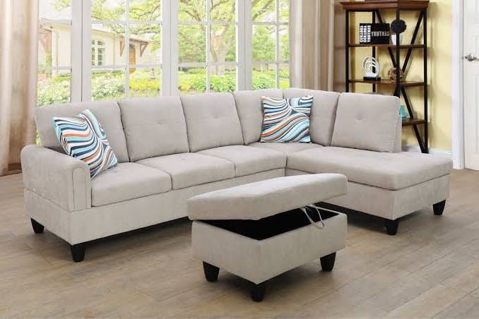 BRAND NEW 3 PIECES SECTIONAL COUCH WITH OTTOMAN INCLUDED