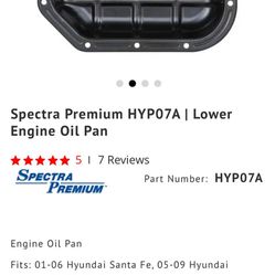 Spectra Premium HYP07A | Lower Engine Oil Pan