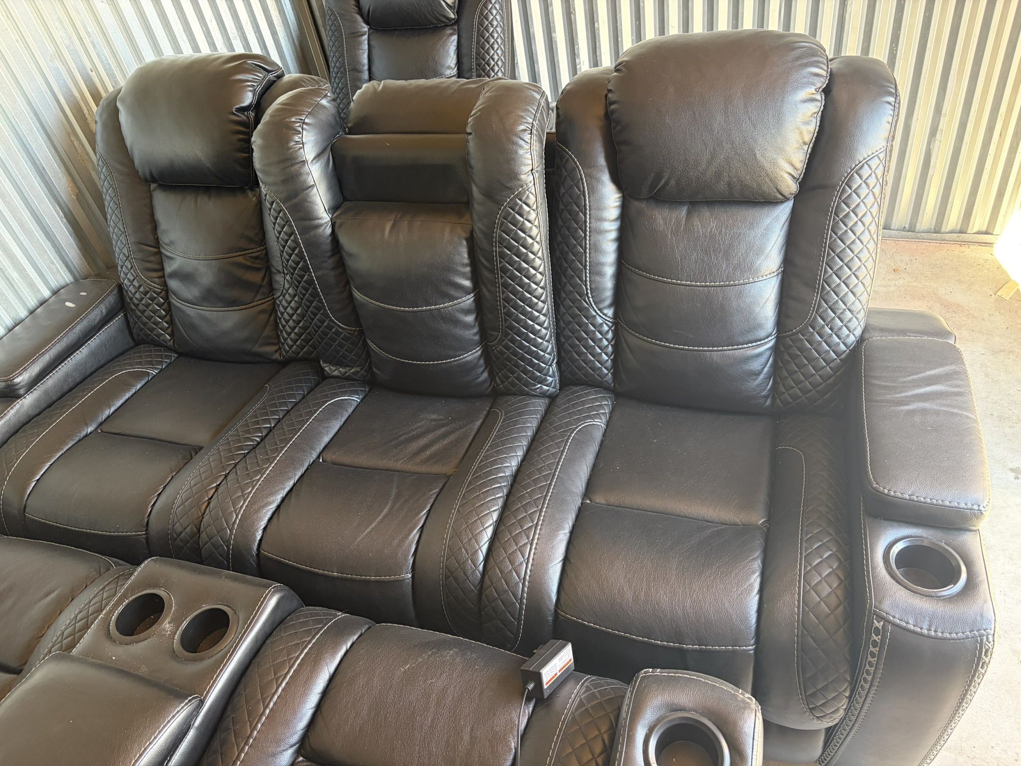 A Love Seat, Sofa, And A Recliner