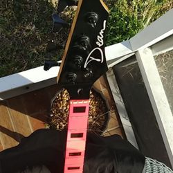 Hot Pink Dean Custom Electric Bass